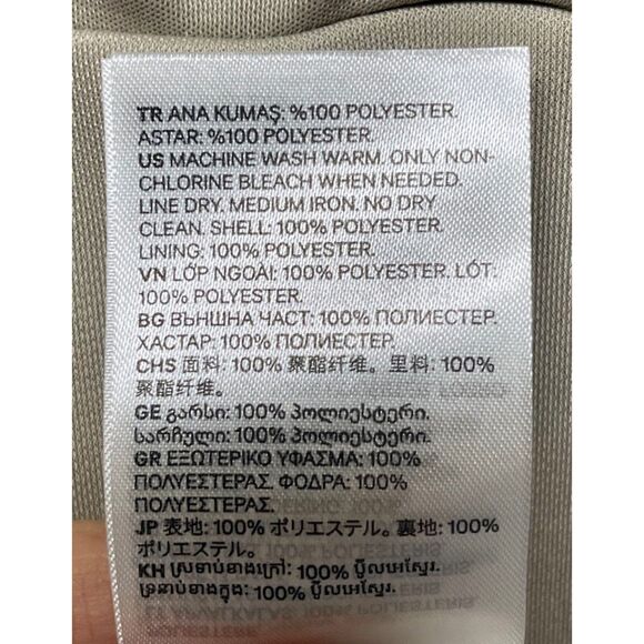 NWT H&M Khaki Faux Wrap Dolman Sleeve Midi Dress, Sz S - Picture 7 of 7